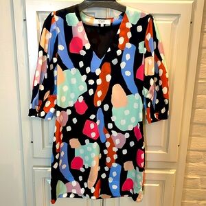 Crosby slip dress-3/4 length sleeves, short-size xs